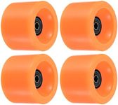 PATIKIL 70mm 78A Longboard Wheels with Black ABEC-9 Bearings, 4 Pack Soft Cruiser Wheels Street Wheels for Skateboards Skateboard Wheel PU, Orange