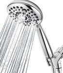 DAKINGS 6 Spray Modes High Pressure Handheld Showerhead Set Upgraded 5 Inches Shower Head with Handheld Spray Premium Chrome Handheld Shower Head 60 Inches Stainless Steel Hose-1-Min Install