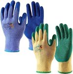 Brook + Bay Garden Gloves for Women, 2 Pairs Gardening Gloves for Women, Rubber Working Gloves for Women, Latex Coated Glove