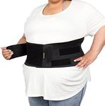 BraceUP Plus Size Back Brace for Woman and Man - 3XL to 5XL Extra Large Lower Back Support with Straps and Compressions, Herniated Disc Back Pain Relief, Abdominal Plus Size Binder (4XL 157-188 cm)