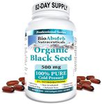 Black Seed Oil Organic Cold Pressed Capsules, 82-Day Supply of 2000mg Black Cumin Seed Oil (Nigella Sativa) (330 Black Seed Oil Capsules)