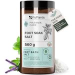 Vis Plantis Foot Soak Salt with Mint & Menthol - Refreshing Foot Spa Soak for Sore, Tired & Swollen Legs - Exfoliating Foot Soak for Hard Skin - Foot Bath Moisturiser & Deodorizer Feet Soak - 560 gr