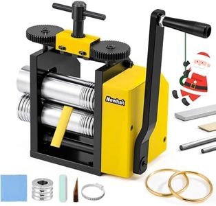 Newhai Jewelry Rolling Mill Machine 3 in 1 Manual Roller Mill 0.1-7mm Adjustable Press Thickness Jewelry Making Tool for Metal Stretching Thinning & Wire Shaping in Metalworking