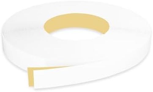 White PVC 1 in x 25 ft Edge Banding Peel and Stick Strong Adhesive Edging Trim Flexible and Durable Veneer for Wood Cabinate Laminate Shelf Restoration