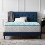 LUCID Wavy Memory Foam Gel Cooling Topper - 5cm Mattress Topper - Queen Size 120x190cm