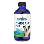 Nordic Naturals Omega-3 Pet, Unflavored - 8 oz - 1518 mg Omega-3 Per Teaspoon - Fish Oil for Medium to Large Dogs with EPA & DHA - Promotes Heart, Skin, Coat, & Immune Health