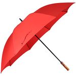 John's Umbrella Golf Straight Fold Auto Large Size (Red, 750)