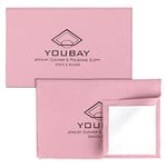 YouBay Pro Size Jewelry Cleaning Cloth & Silver Polishing Cloth, 11'' x 14'' Jewelry Polishing Cloth for Sterling Silver | Gold | Brass | Platinum, Has Both Cleaning and Polishing Cloth (Pink 2pack)