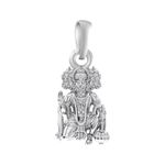 Akshat Sapphire Sterling Silver (92.5% purity) God Hanuman Pendant for Men & Women Pure Silver Lord Bajrang Bali Locket for Good Health & Wealth