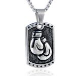 Fitness Boxing Gloving Pendant Necklace for Men Biker Men's Body Style Stainless Steel Masculine Glove Necklaces