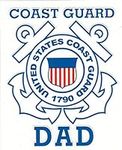 Coast Guard Dad Clear Decal