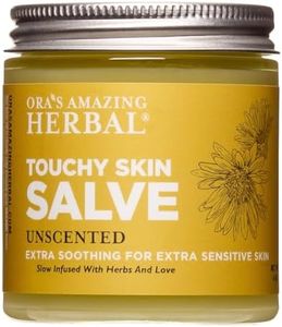 Natural Touchy Skin Healing Salve Intensive Eczema Psoriasis and Sensitive Skin Treatment, (Ointment, Cream, Lotion, Moisturizer) Organic Calendula Burdock Comfrey and More, 4 oz Ora's Amazing Herbal