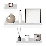 GEEZY Set of 3 Floating Wall Shelves Picture Ledge Display Rack Book Hanging Shelf (White)