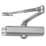 Door Closer Grade 2 Medium Duty, Surface Mounted, Cast Aluminum, Lawrence Hardware LH534 - for Residential and Light Commercial Applications doorways (Aluminum (AL))