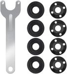 Grinder Flange Angle Wrench Spanner Metal Lock Nut 5/8"-11 Compatible with Milwaukee Makita Dewalt 193465-4 Bosch Black Decker Ryobi 4.5" 5" 5/8-11 Replacement Part Angle Grinder Attachments (9 Pcs)