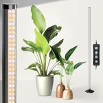 Grow Lights for Indoor Plants, 44W 192 Led Full Spectrum Plant Light, 5.4FT Adjustable Length Standing Grow Light with Timer/Six Leg Base for Greenhouse/Garden