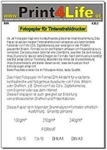 p4l – 500 fogli di Carta fotografica lucida 10 X 15 240 G;