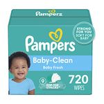 Pampers Baby Wipes, Complete Clean Baby Fresh Scented 9X Pop-Top Packs 720 Count