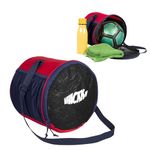 WHACKK Kick 15L|Football |Football Equipment Bags|Basketball Volleyball Bags |Adjustable Strap |Easy Access Pocket |2 Mesh Bottle Holders |Netball Bag |Kitbag |Unisex Bag (Red Navy)