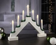 Wooden Pre-Lit Candle Bridge Arch Window Christmas Tree Decoration Light Xmas