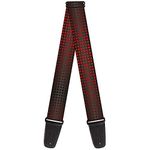 Buckle-Down Guitar Strap - Micro Polka Dots Transitions Black/Red - 2" Wide - 29-54" Length