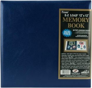 12x12 Top Loading Scrapbook, Navy Blue