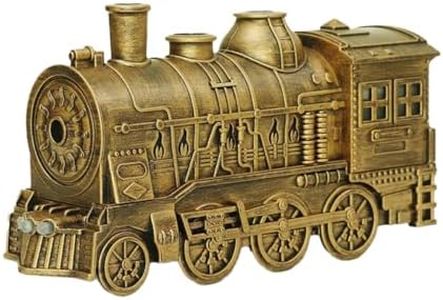 Train diffusers for Essential Oil, 300ml Vintage Steam Train Aromatherapy Essential Oil Diffuser and Humidifier, with Two Colors LED Light, Bronze