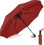 Brand Conquer Umbrella Automatic Open Travel Umbrella with Wind Vent,Umbrella big size for men, Umbrella for girls, Umbrellas for rain,Windproof Umberalla Large for Man,Women (Red)