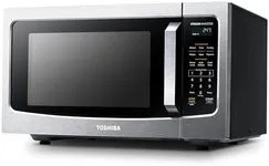 TOSHIBA ML-EM45PIT(SS) Countertop Microwave Oven with Inverter Technology, Kitchen Essentials, Smart Sensor, Auto Defrost, 1.6 Cu.ft, 13.6" Removable Turntable, 33lb.&1250W, Stainless Steel
