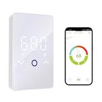 MAXKOSKO Intelligent WiFi Thermostat for Electric Underfloor Heating with Touch Screen LED 120V/240V, Easy Connection and Energy Saving, Programmable Home Thermostat