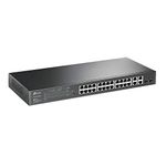 TP-Link SL2428P JetStream 24-Port 10/100Mbps + 4-Port Gigabit Smart Switch with 24-Port PoE+ (24 PoE+ Ports + 4 Gigabit RJ45 Ports + 2 Combo Gigabit SFP slots, 250W, Rackmount)