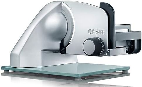 Graef Electrical Meat Slicer Machine, Classic C20, Silver, Cut Slices of Meat, Cheeses, Vegetables or Bread, 170 mm Serrated Stainless Steel Blade, 0 to 20 mm Cutting Thickness, 170-watt Quiet Motor.