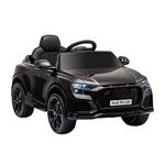 HOMCOM Audi RS Q8 Licensed 6V Kids Electric Ride On Car Toy Car with Remote Control Music Lights USB MP3 Bluetooth for 3-5 Years Old Black