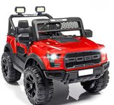 SHAKYA WORLD POBO Battery Operated Jeep for Kids 1 to 8 Years Ride on with Music & Light Electric Car Jeep, Red