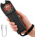 989 MagiUSA Rechargeable Stun Gun for Self Defense, LED Flashlight, Black