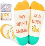 HAPPYPOP Funny Rubber Duck Gifts Duck Gifts for Duck Lovers Men, Cute Rubber Duck Socks Duck Socks Women Yellow Duck