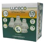 Dim2Warm GU10 LED Light Bulbs WarmGlow, Dimmable Spotlight Lightbulbs 5w - 50w Halogen Replacement 370Lm Warm White Lamps for Light Switches, LED Dimmers, Downlights, by luceco BG - Pack of 5