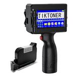 TIKTONER 127T1 Handheld Inkjet Printer with Quick-Drying Ink Cartridge Portable Handheld Printer 4.3 Inch LED Touch Screen Handheld Inkjet Coding Machine for Date Barcode Batch Number Logo QR Code