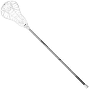 STX Lacrosse Fortress 300 Girls Complete Stick with Crux Mesh 2 Pocket, White