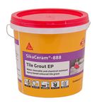 SIKA – Epoxy tile grout – SikaCeram 888 Tile Grout EP – Suitable for wall/floor – Cleans with water – Chemical resistant – Pre-tinted – 5 kg – Light Grey