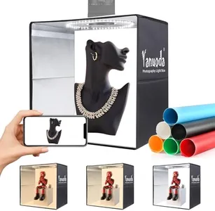 Professional 16"x16"x16" Light Box Photography with 18W 180 LED Brightness & Diffuser - Portable Studio for Jewelry, Products, Content Creation [Light Box pkg. lacks Type-C Plug. Add manually.]