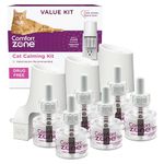 Comfort Zone Cat Calming Diffuser: 3 Pheromone Diffusers & 6 Refills