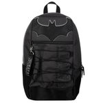 Bioworld Unisex's Batman Bruce Wayne Enterprises Bungee Backpack, Black and Grey, L