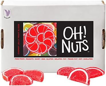 Oh! Nuts Cherry Jelly Fruit Slices Sugar Candy - 5 LB Bulk Bag | Traditional Old Fashioned Chewy Gummy Sweet Confectionery | Gluten-Free, Kosher Certified Pareve (150 CT)