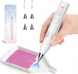 YAUNJI Electric Diamond Art Kit Painting Pen for Adults, 2026 New Cordless & Quiet Vacuum Pen for Art Painting DIY Craft Lovers, Rechargeable Diamond Art Pen for Diamond Accessories and Tools (White)