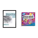 MCS 20x27 Inch Studio Gallery Frame, Black Woodgrain + Buffalo Games 9202 Puzzle Presto Peel and Stick Saver (6 Sheets)