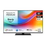Panasonic Premium TV-55W85BEY, W85B Series, 55 inch, 4K Ultra HD QLED Smart TV, 2025, 120Hz, Fire TV, Dolby Vision & Atmos, Alexa Voice Control, Airplay, Bluetooth, Black