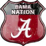 Bama Nation - University of Alabama Route Sign