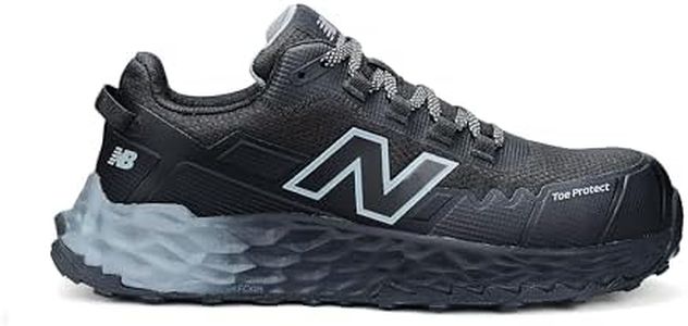 New Balance Fresh Foam Cremorne Composite Toe Safety Shoes for Men - Non Slip, Electrical Hazard - Black/Grey, Low Rise