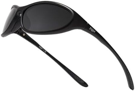 TIJN Sports Sunglasses for Men Women UV400 Wraparound Cycling Running Golf Motorcycle Glasses, Standard Fit Outdoor Shades, Vanta